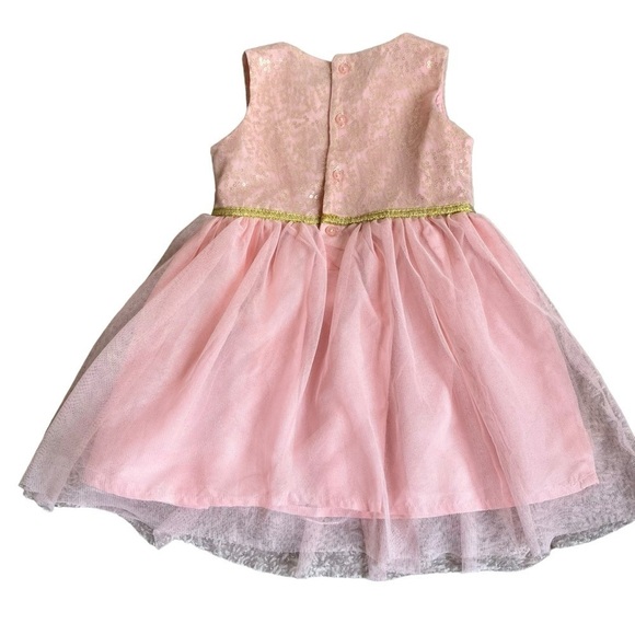 Carters Baby Girls Holiday Dress Pink Gold Sequined Tulle Fairy Dress Sz 12mo - Picture 9 of 16